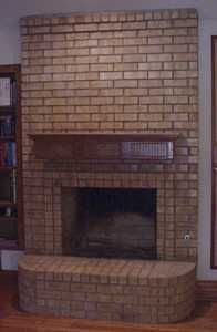 empty fireplace