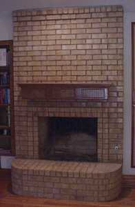 empty fireplace 