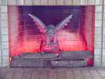 Gargoyle fireplace decor